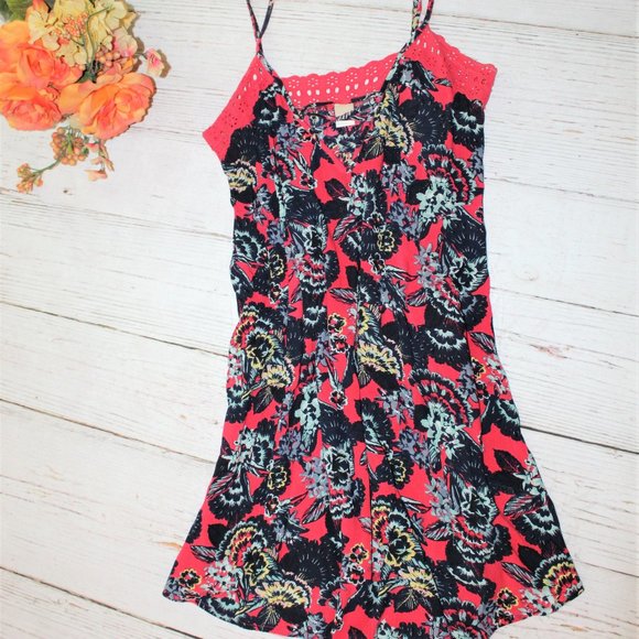 Roxy Eyelet Floral Strappy Dress - Picture 4 of 11
